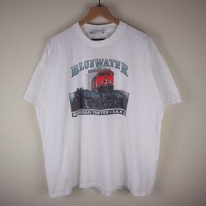 Vintage National Railroad Historical Society Bluewater Michigan Chapter Shirt XL